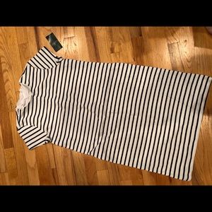 Ralph Lauren Navy Striped Stretch Tee Dress